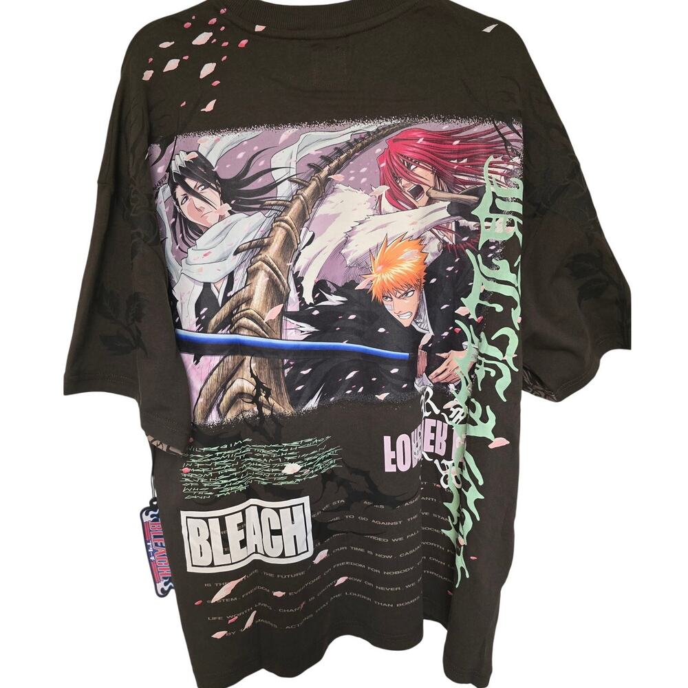 Civil Regime x Bleach In Bloom Roses From Concrete Oversized Shirt XL NWT NEW